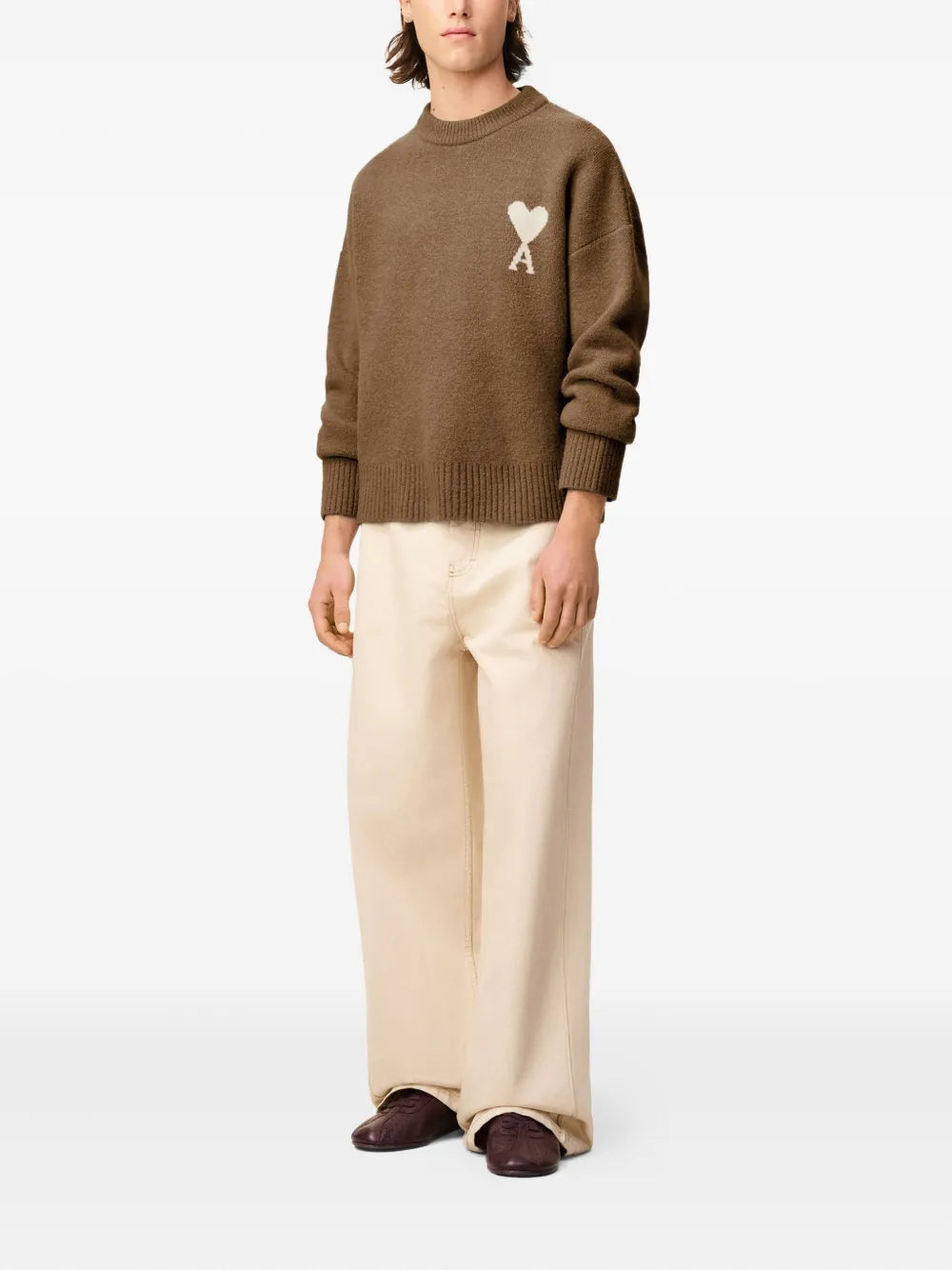 Image de l'article Pull Ami de coeur de la marque Ami PARIS pour Unisex - Saison Automne-Hiver 2025 - Vue détaillée_1