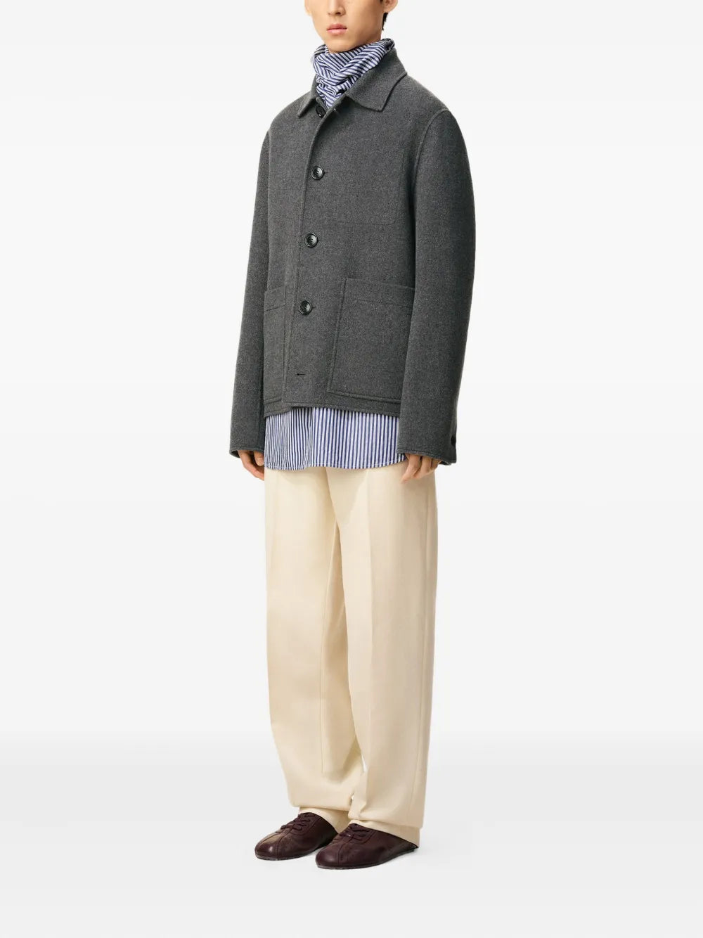Imagen de la chaqueta burbuja de lana de la marca Ami PARIS para Hombre - Temporada Otoño-Invierno 2025 - Vista Detallada 1