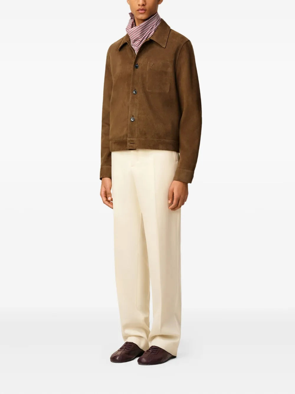 Image of the Ami Heart Jacket from the brand Ami PARIS for Men - Autumn-Winter 2025 - Detailed View 1