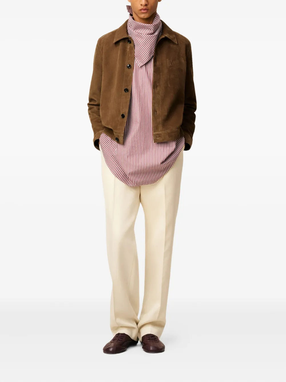 Image of the Ami Heart Jacket from the brand Ami PARIS for Men - Autumn-Winter 2025 - Back View