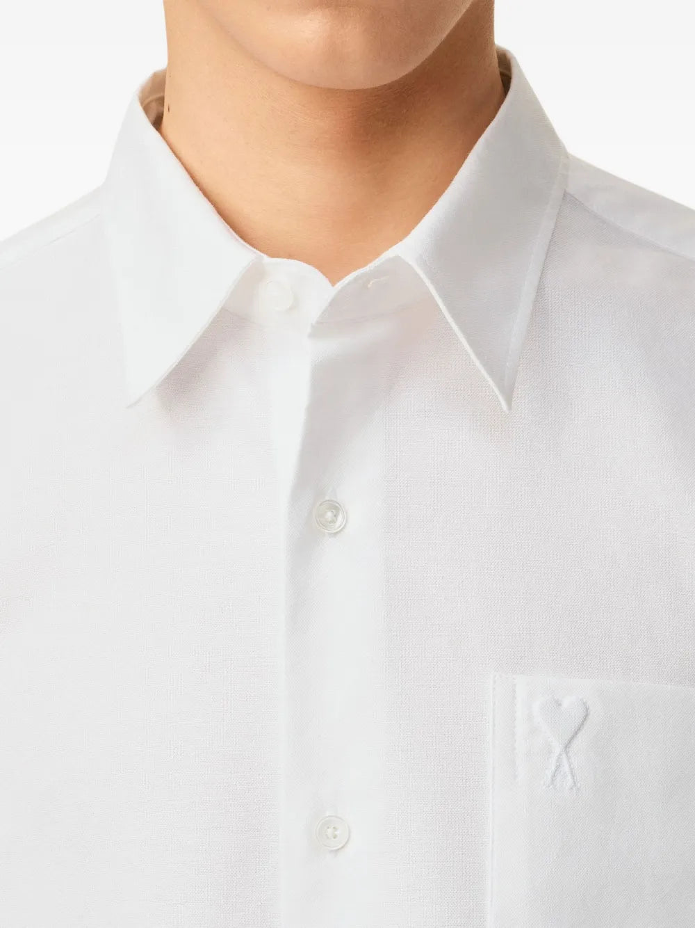 Image of the item White shirt by Ami PARIS for Unisex - Fall-Winter Season 2025 - Detailed View 7
