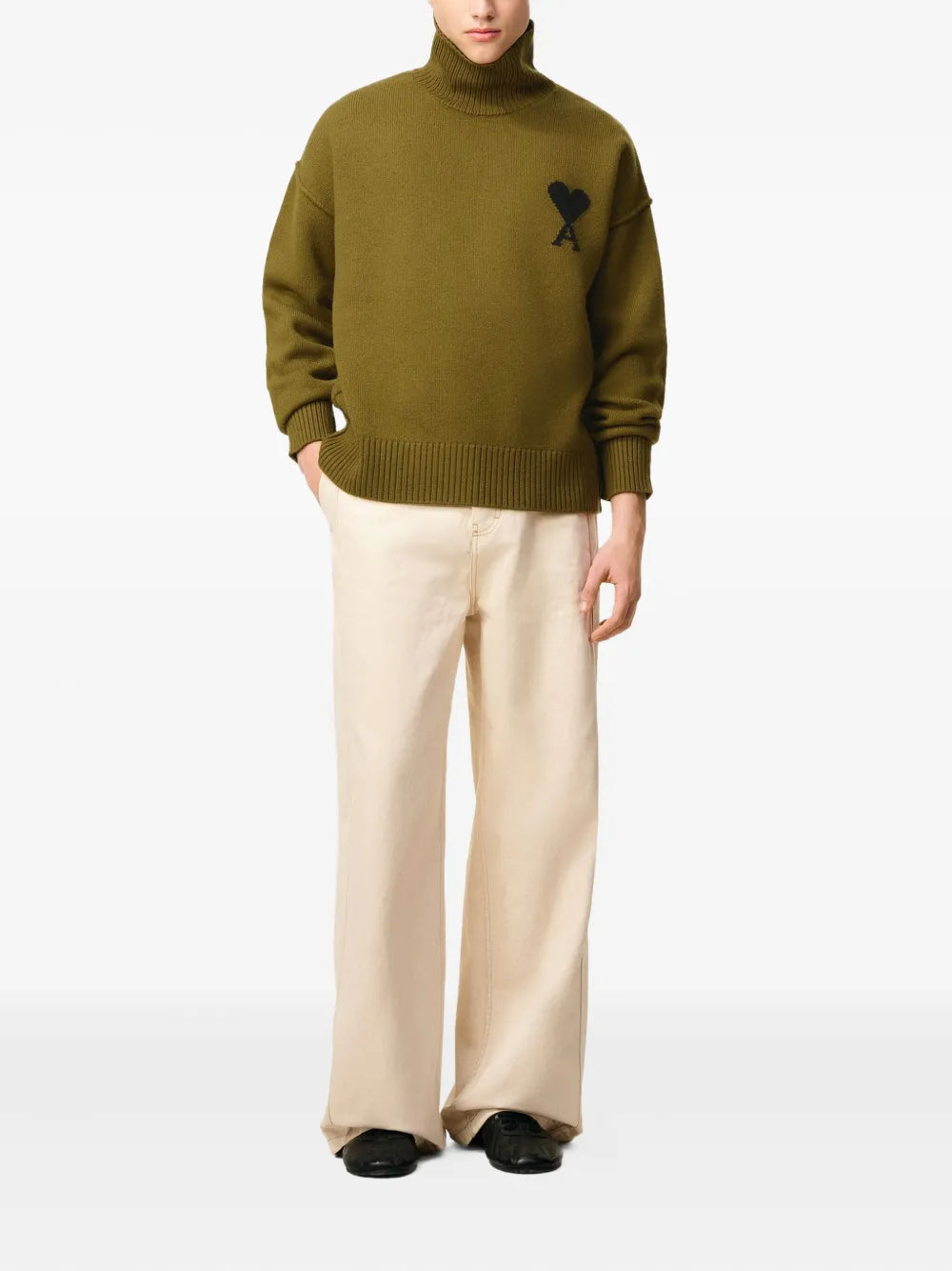 Image de l'article Pull Ami de coeur de la marque Ami PARIS pour Unisex - Saison Automne-Hiver 2025 - Vue de Dos