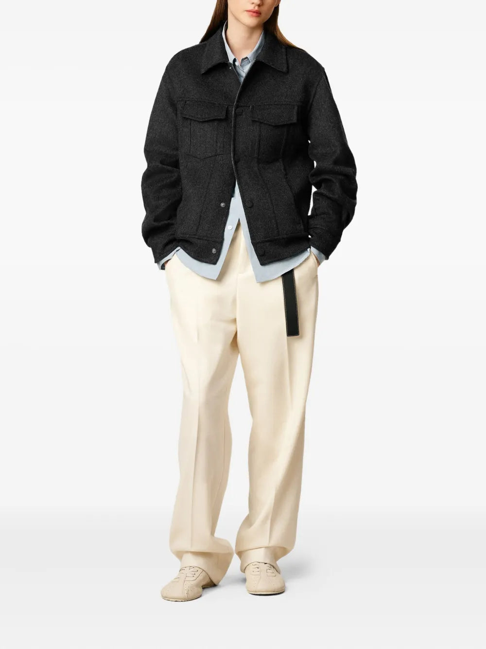 Image de l'article Veste Trucker de la marque Ami PARIS pour Unisex - Saison Automne-Hiver 2025 - Vue détaillée_8