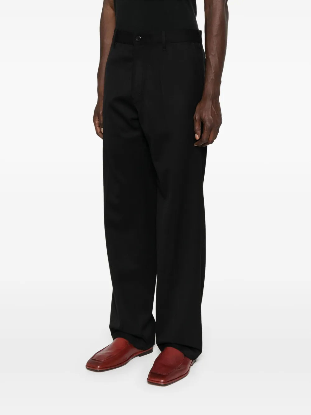 PRADA wool × mohair black slacks pants Mohair and wool wide-leg pants in black - Prada | Mytheresa