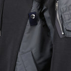 Sweatshirts Sweatshirt zippée en nylon et coton Sacai Gris Homme