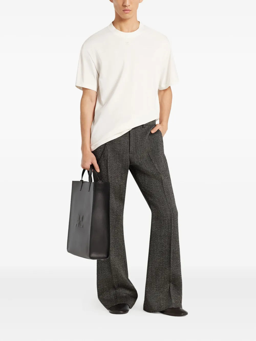 Image of the oversized T-Shirt by the brand Courrèges for Men - Autumn-Winter Season 2025 - Back View