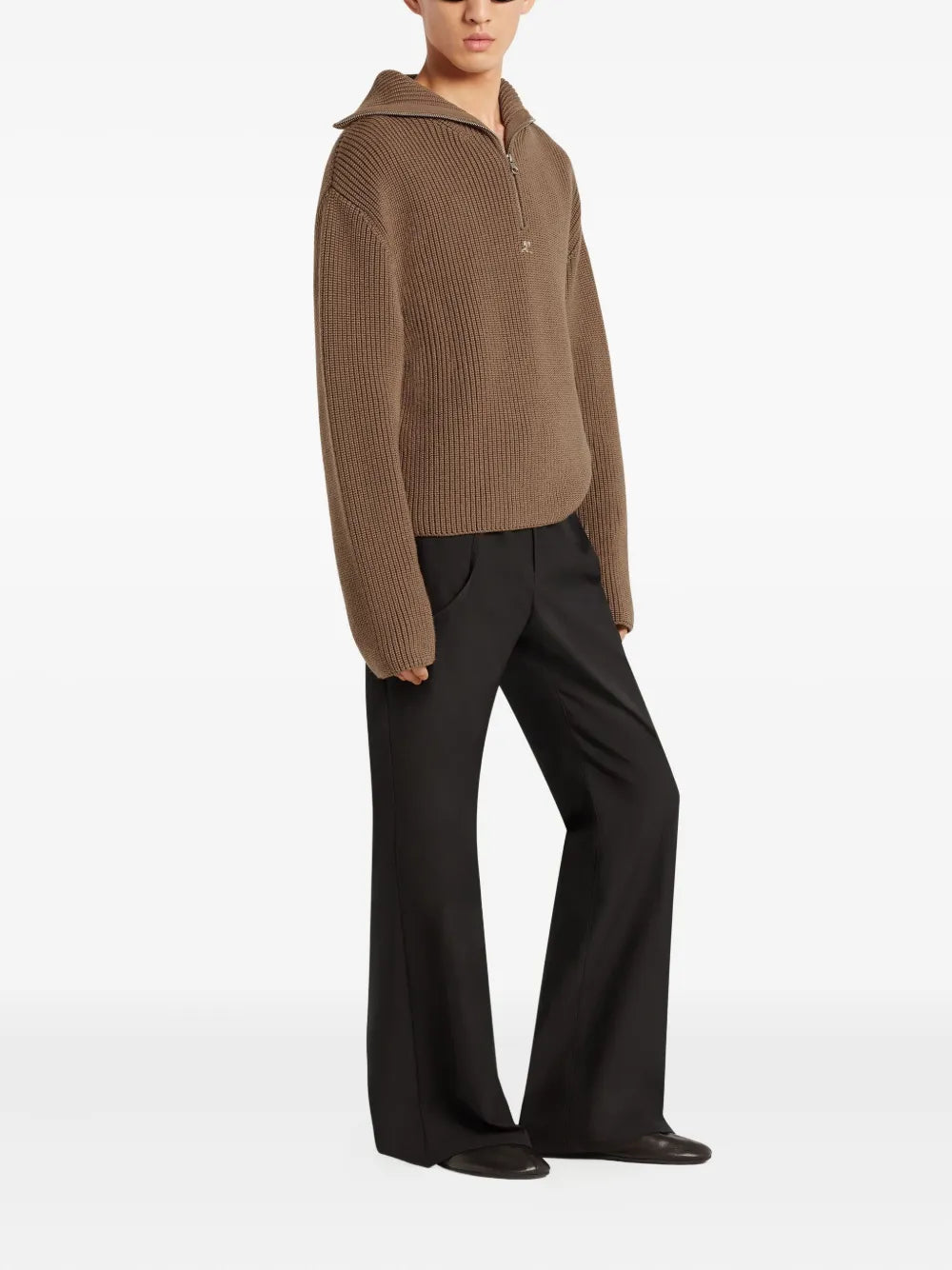 Image of the Courrèges Men's Trucker Sweater - Autumn-Winter 2025 - Back View