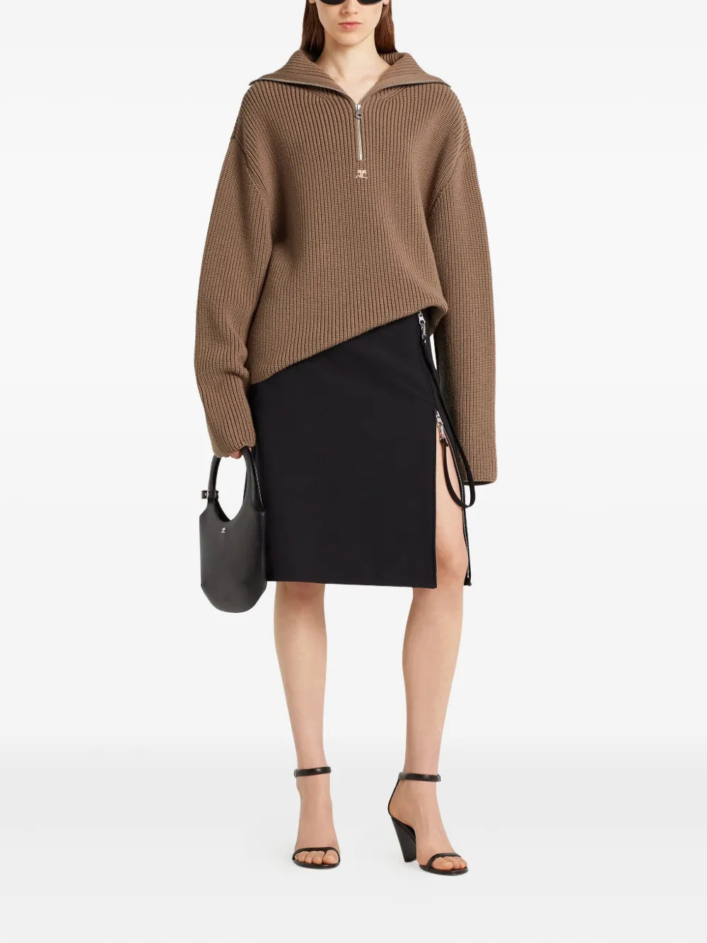 Image of the Courrèges Men's Trucker Sweater - Autumn-Winter 2025 - Detailed View_5