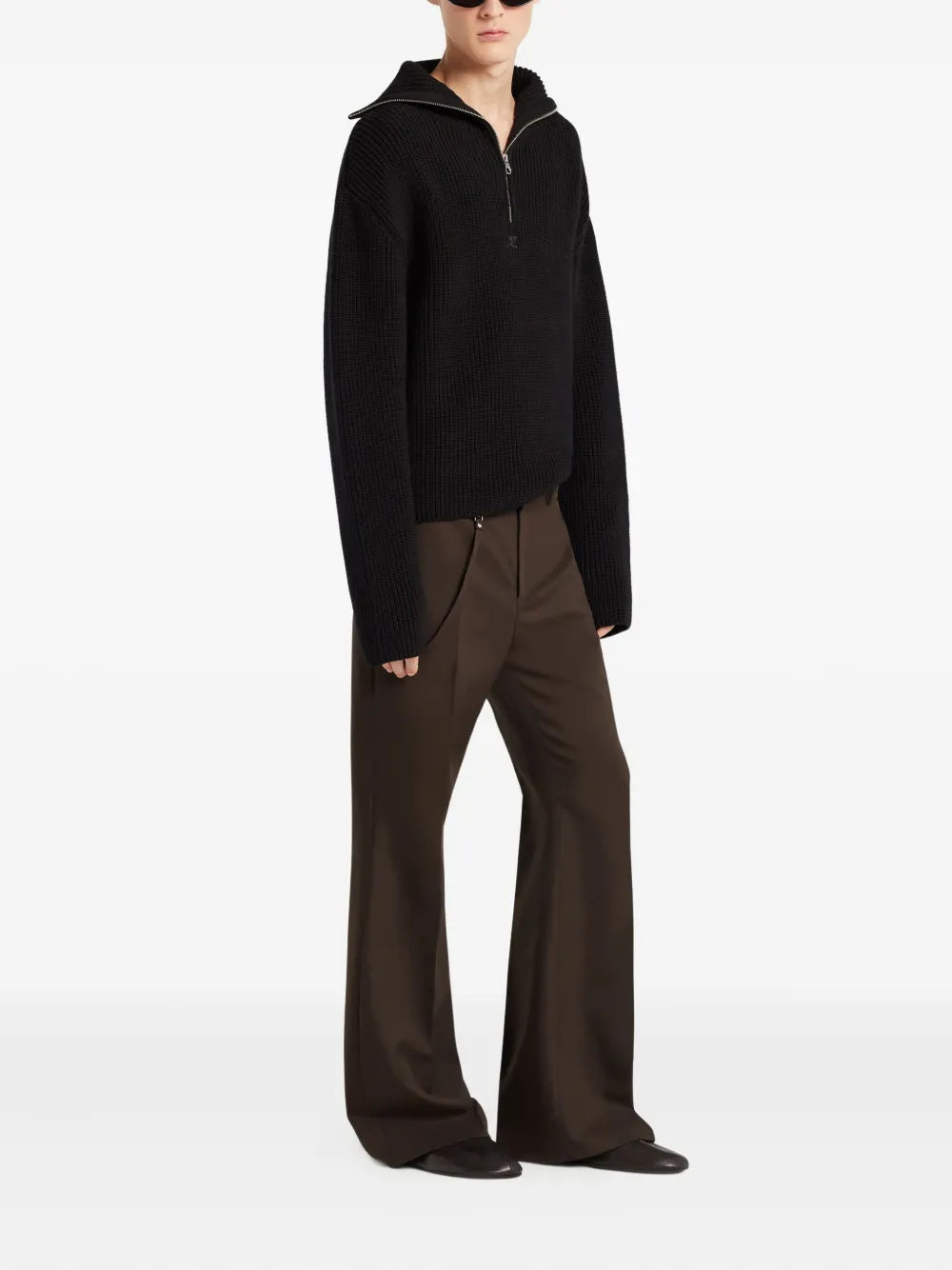 Image of the Courrèges Trucker Sweater for Men - Fall-Winter 2025 - Back View