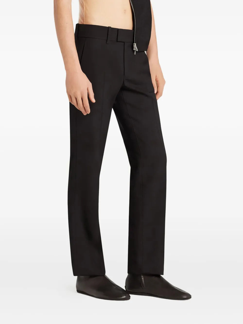 Trousers Wool Pants Courrèges Black Men