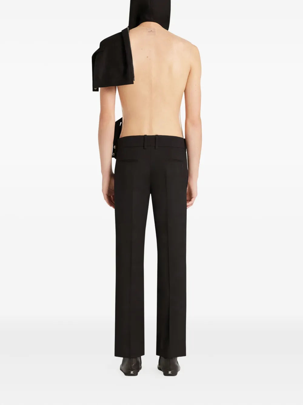 Trousers Wool Pants Courrèges Black Men