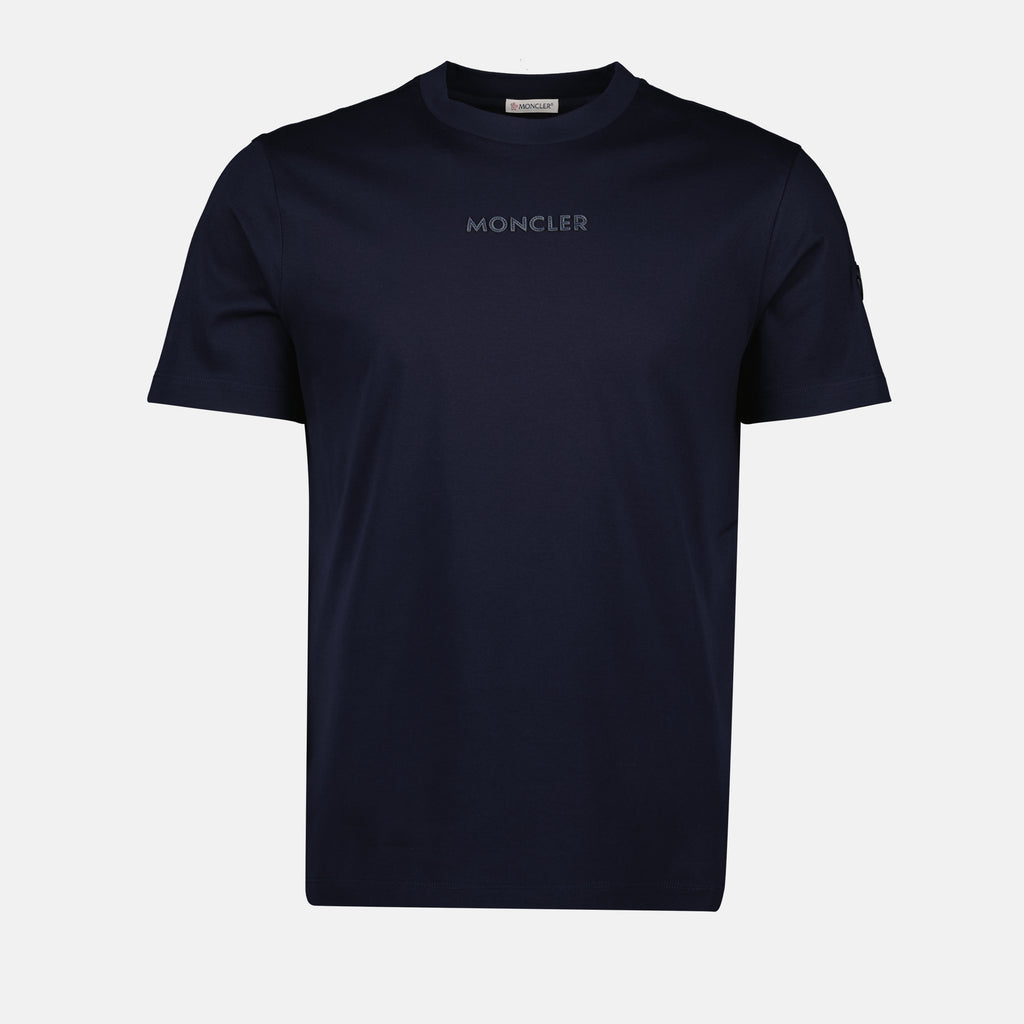 T-shirt T-Shirt Logo Blu Marino Moncler Blu scuro Homme
