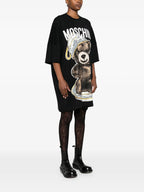 Image of the Teddy Bear Dress by the brand Moschino for Women - Fall-Winter 2025 - Detailed View_1