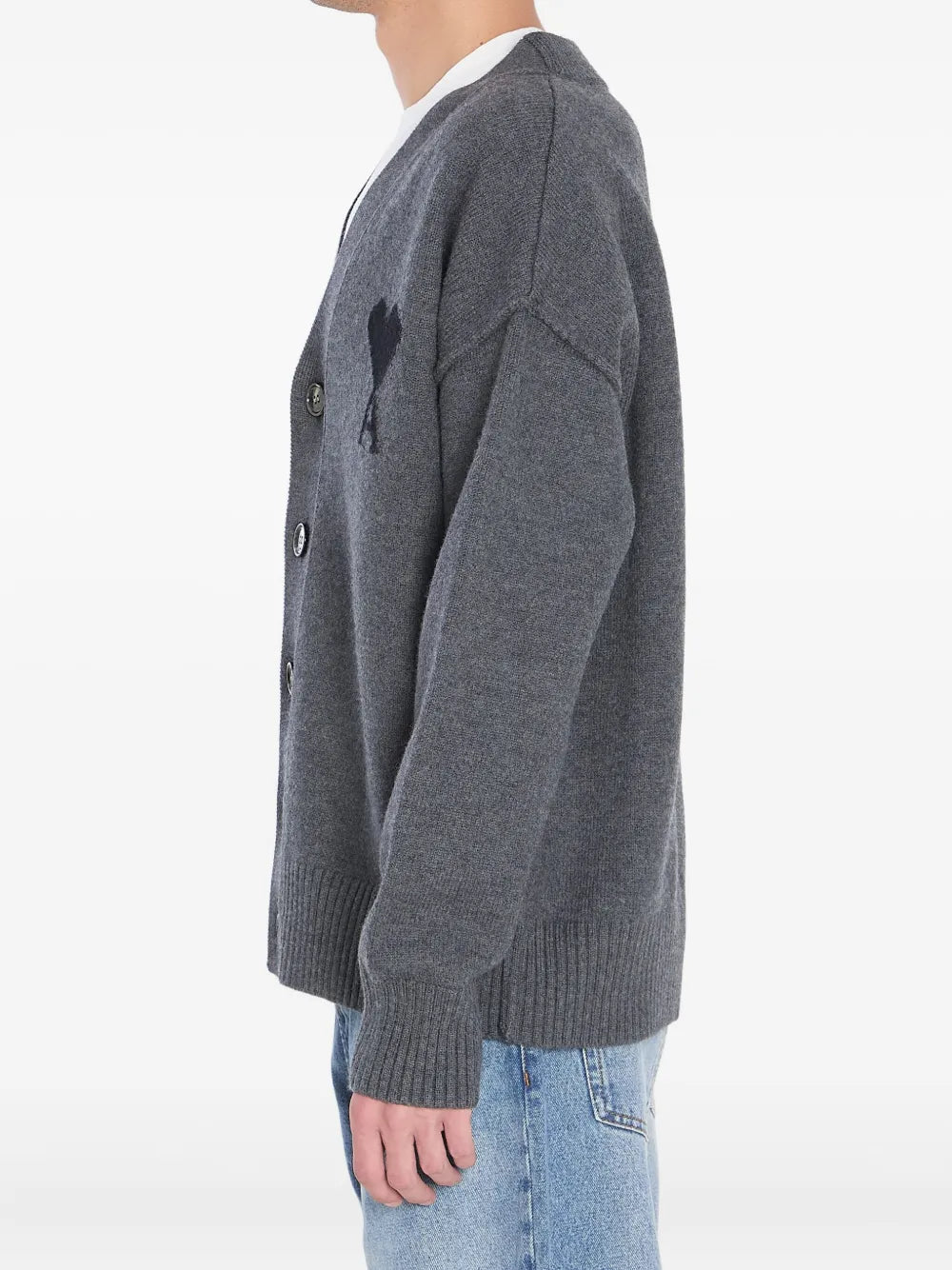 Image de l'article Cardigan Ami de coeur de la marque Ami PARIS pour Unisex - Saison Automne-Hiver 2025 - Vue détaillée_4