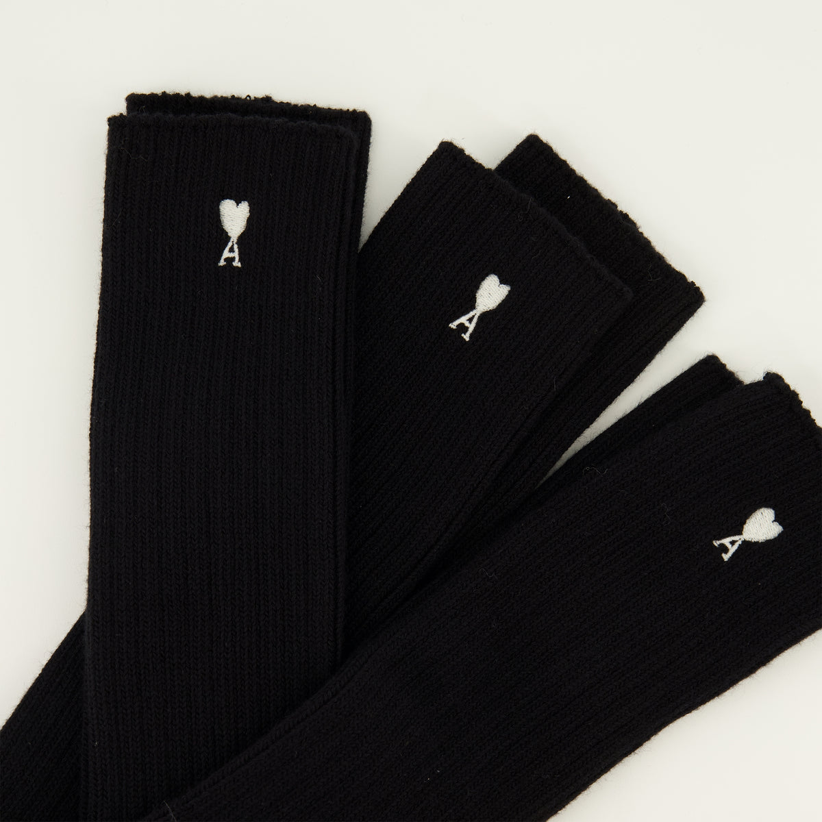 Sous-vêtements et homewear Set de tres calcetines AMI de Coeur Ami PARIS Noir Unisexe