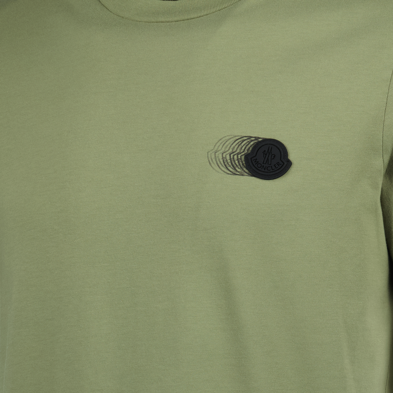 T-shirt T-Shirt con Motivo Logo Sbiadito Moncler Verde Homme