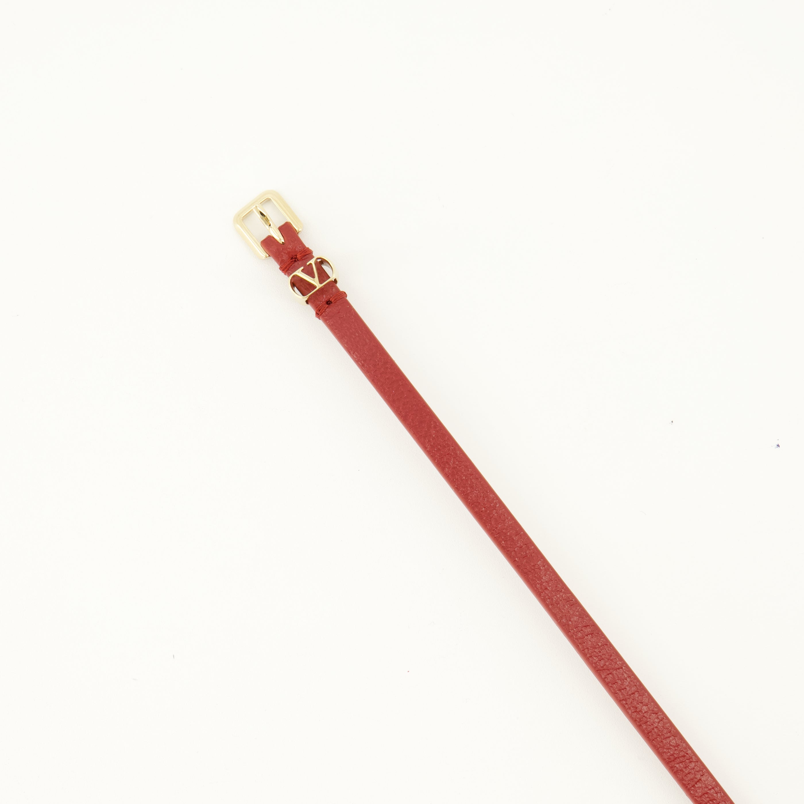 Bijoux レッドレザー VLogo ブレスレット Valentino Garavani Rouge Femme