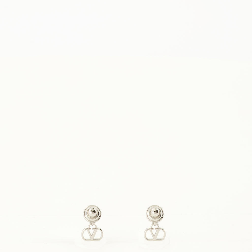 Bijoux Orecchini VLogo in Metallo e Cristalli Swarovski® in Argento Valentino Garavani Argenté Femme