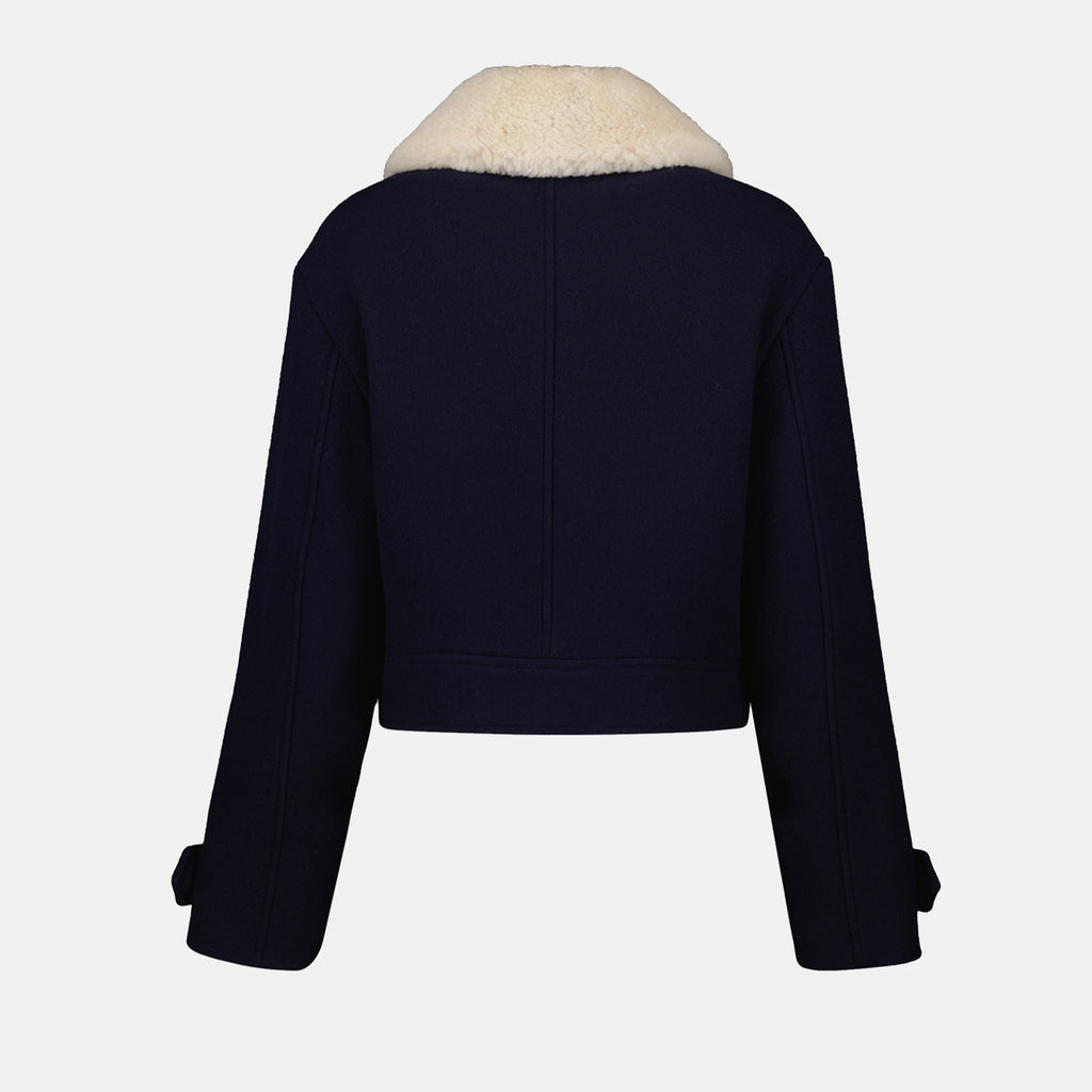 재킷 Blouson en laine Ami PARIS 파란색 Femme