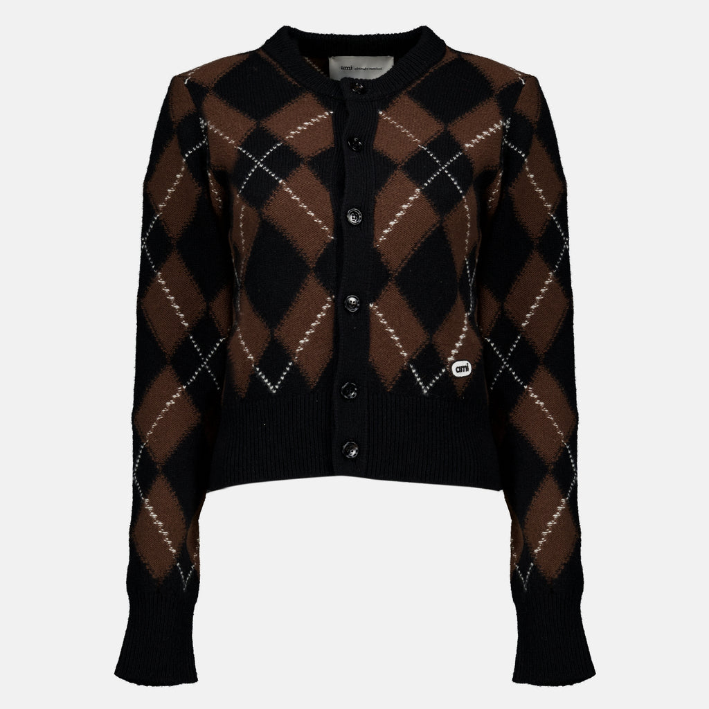 Maille Cardigan en laine marron Ami PARIS Marron Femme