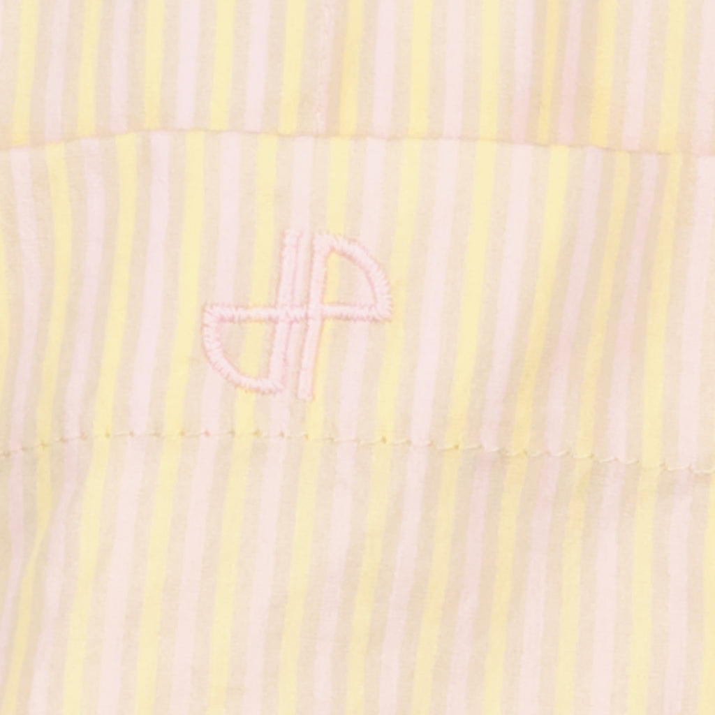 Shorts 베이지 스트라이프 실크 반바지 Patou Rose Femme