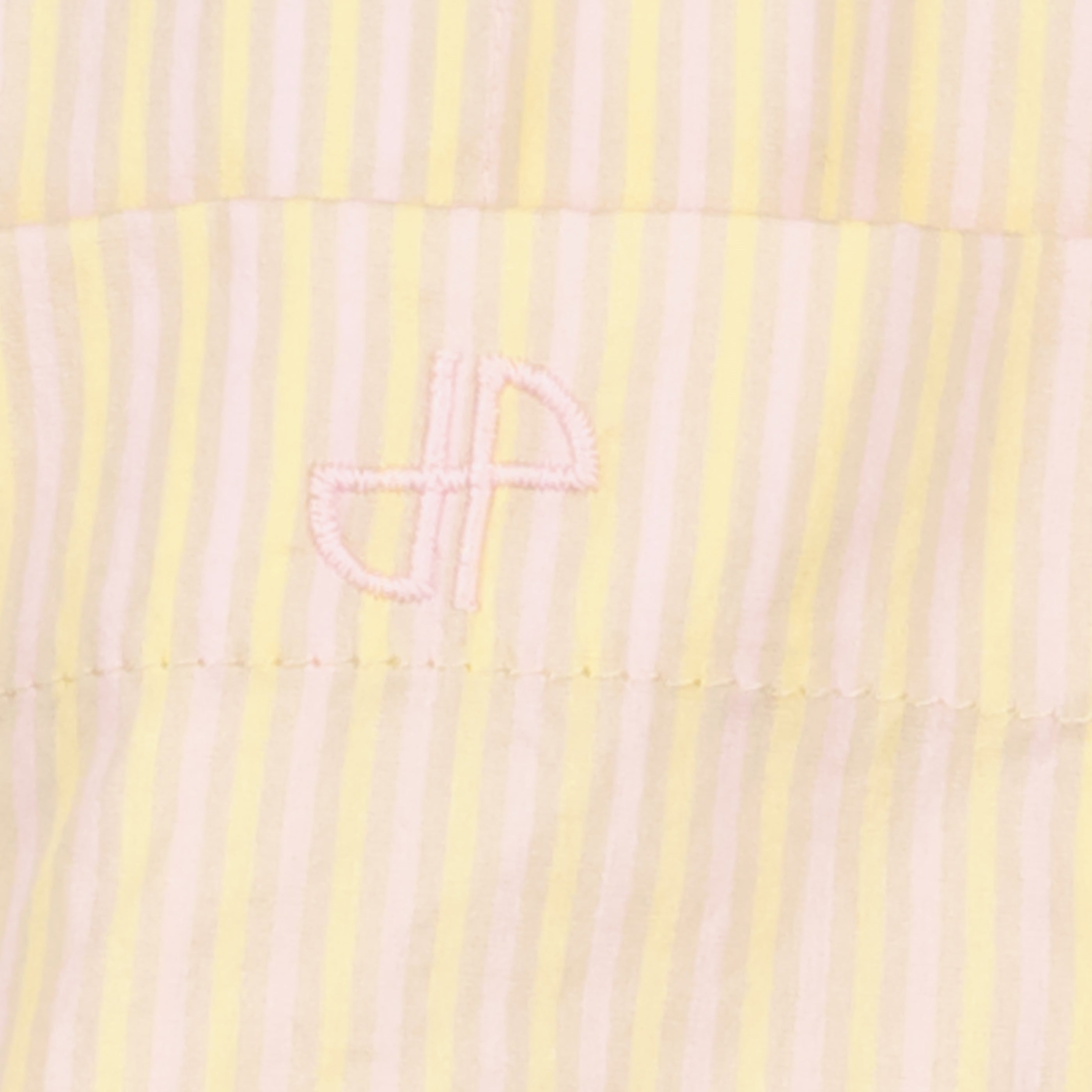 Shorts Pantalones cortos de seda rayados en beige Patou Rose Femme