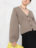 Maglieria Cardigan Scarlatto Khaite Marrone Femme