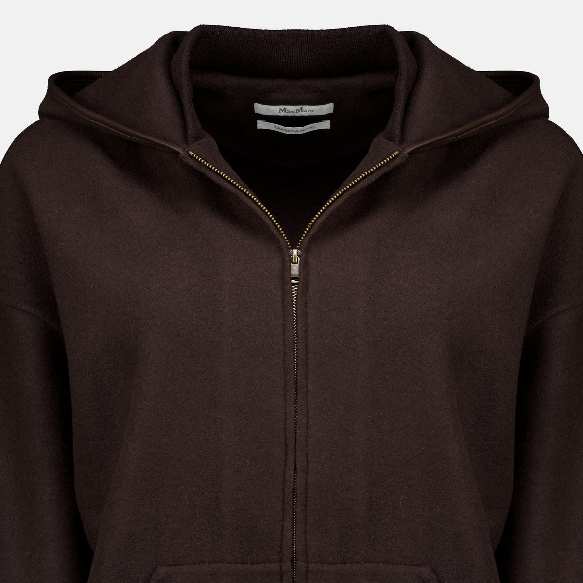 Sweatshirts Veste zippée à capuche marron Max Mara Marron Femme