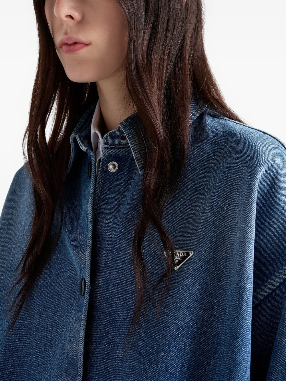 Chemises Denim Shirt Prada Bleu Femme