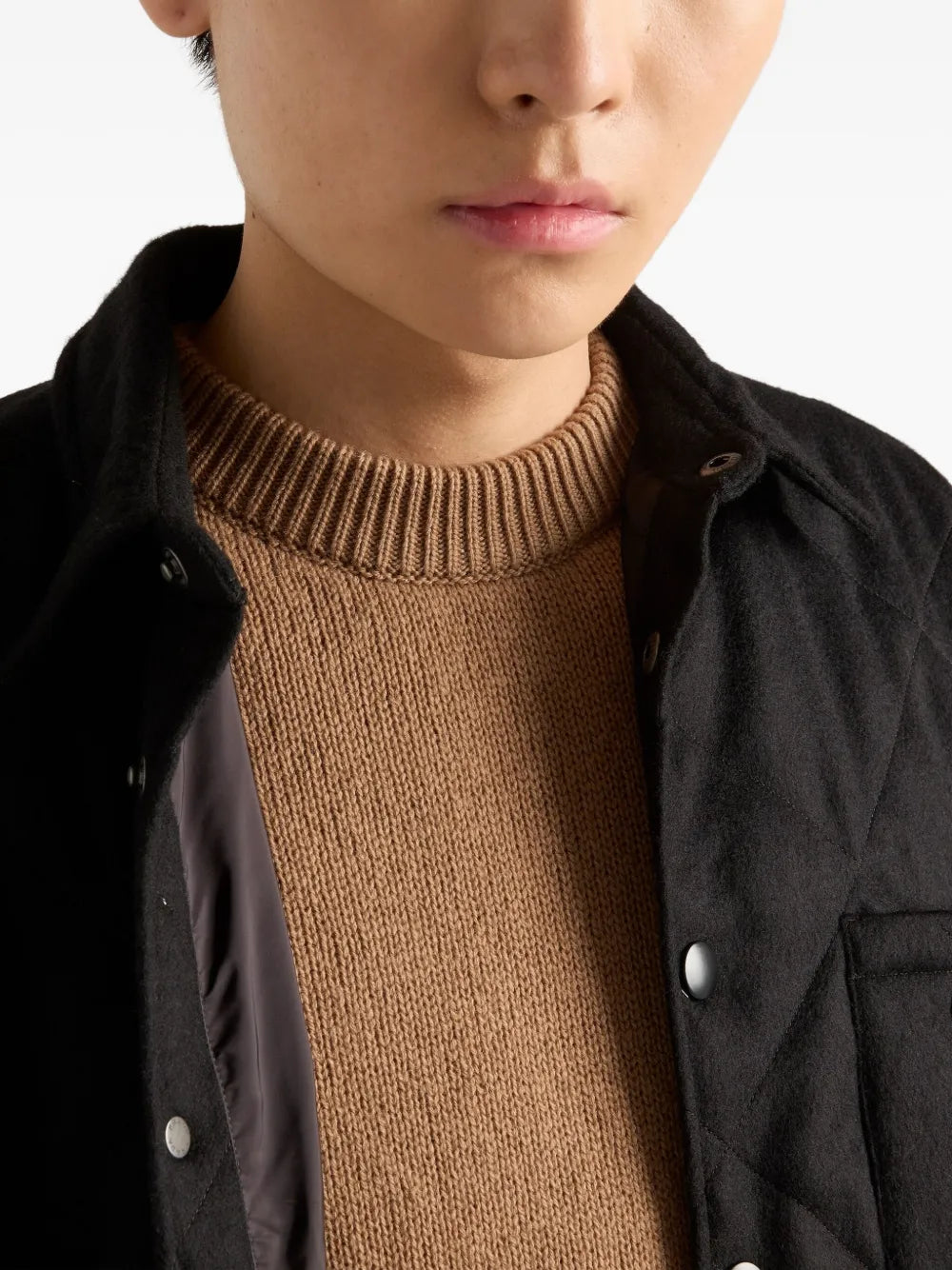 Image of the Prada Men's Wool Jacket - Autumn-Winter 2025 - Detailed View 5