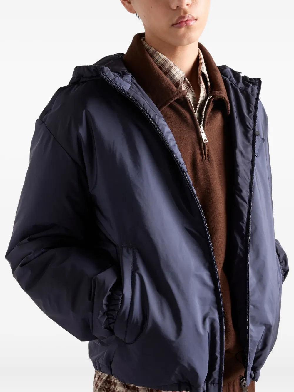 Vestes Giacca Con Zip Prada Bleu foncé Homme