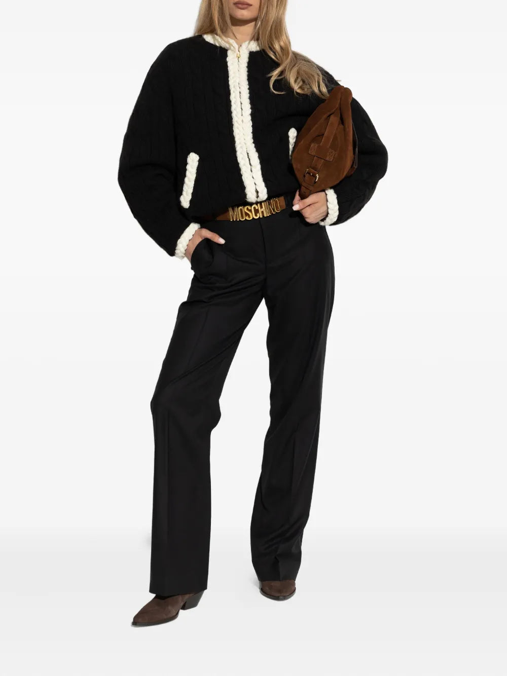 Immagine della Giacca in Lana Moschino per Donna - Stagione Autunno-Inverno 2025 - Vista Posteriore