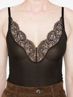 Imagen del top de seda para mujer de Saint Laurent - Temporada Otoño-Invierno 2025 - Vista Detallada_5