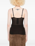 Imagen del top de seda para mujer de Saint Laurent - Temporada Otoño-Invierno 2025 - Vista Detallada_4