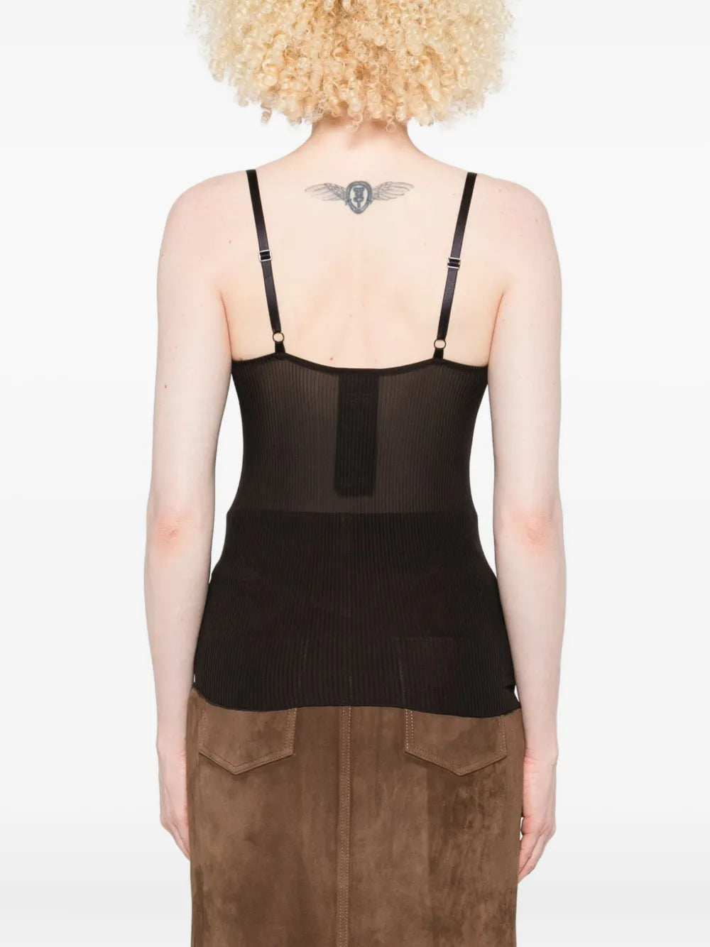 Immagine del top in seta della marca Saint Laurent per donna - Stagione Autunno-Inverno 2025 - Vista Dettagliata_4