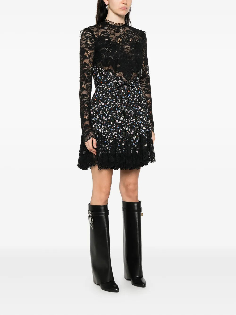 Immagine del vestito corto in pizzo del marchio Rabanne per donna - Stagione Autunno-Inverno 2025 - Vista Dettagliata_1