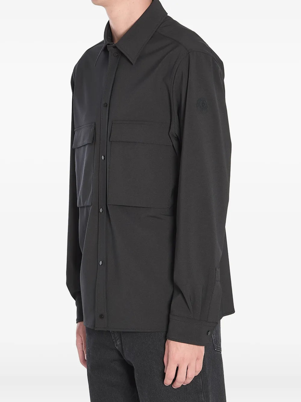 moncler dress shirt Embroidered Dress, Women, White, Size: 46 like weaves of fishing gear Moncler Logo Patch Long Sleeve