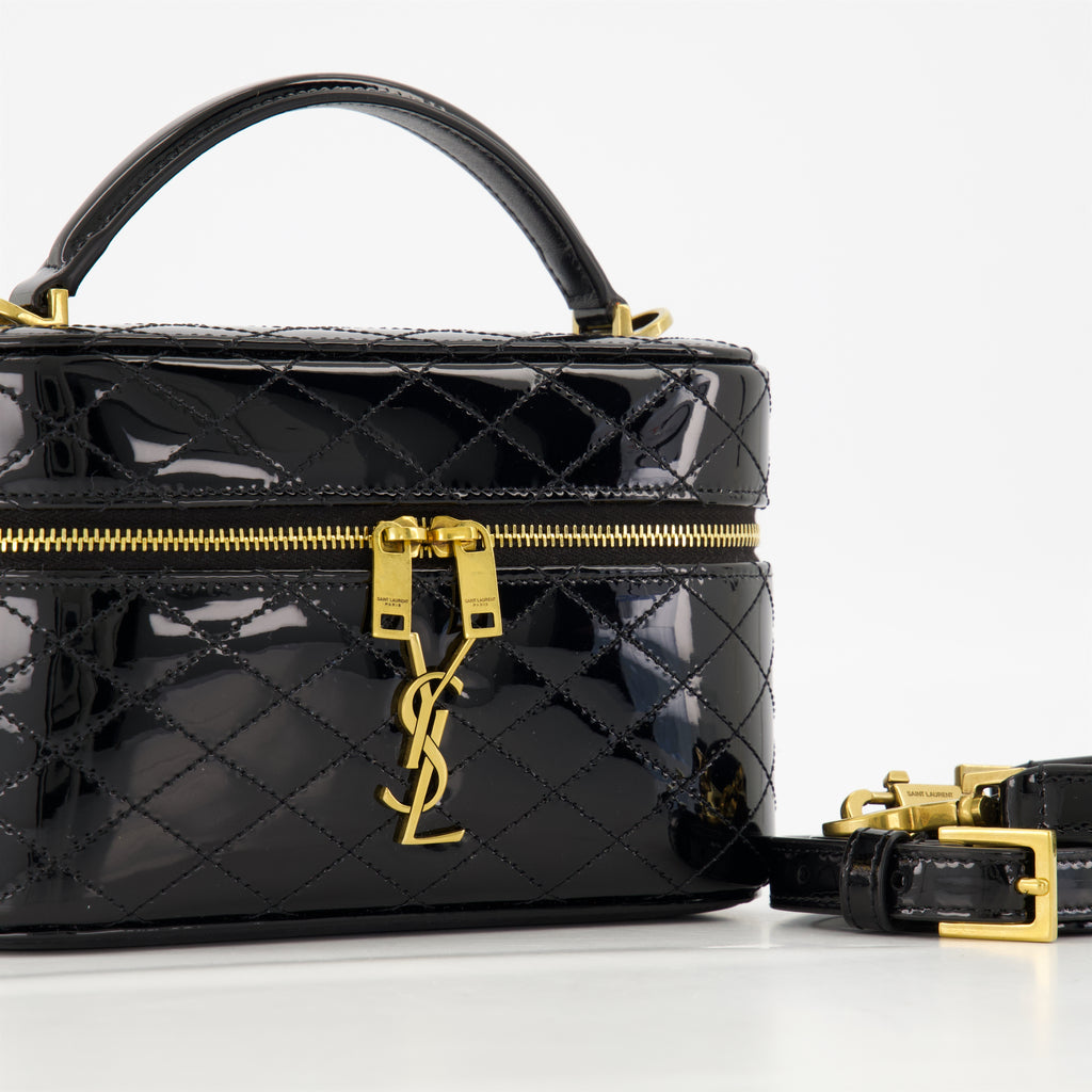 핸드백 및 숄더백 Sac Gaby Vanity en cuir verni Saint Laurent 검은색 Femme