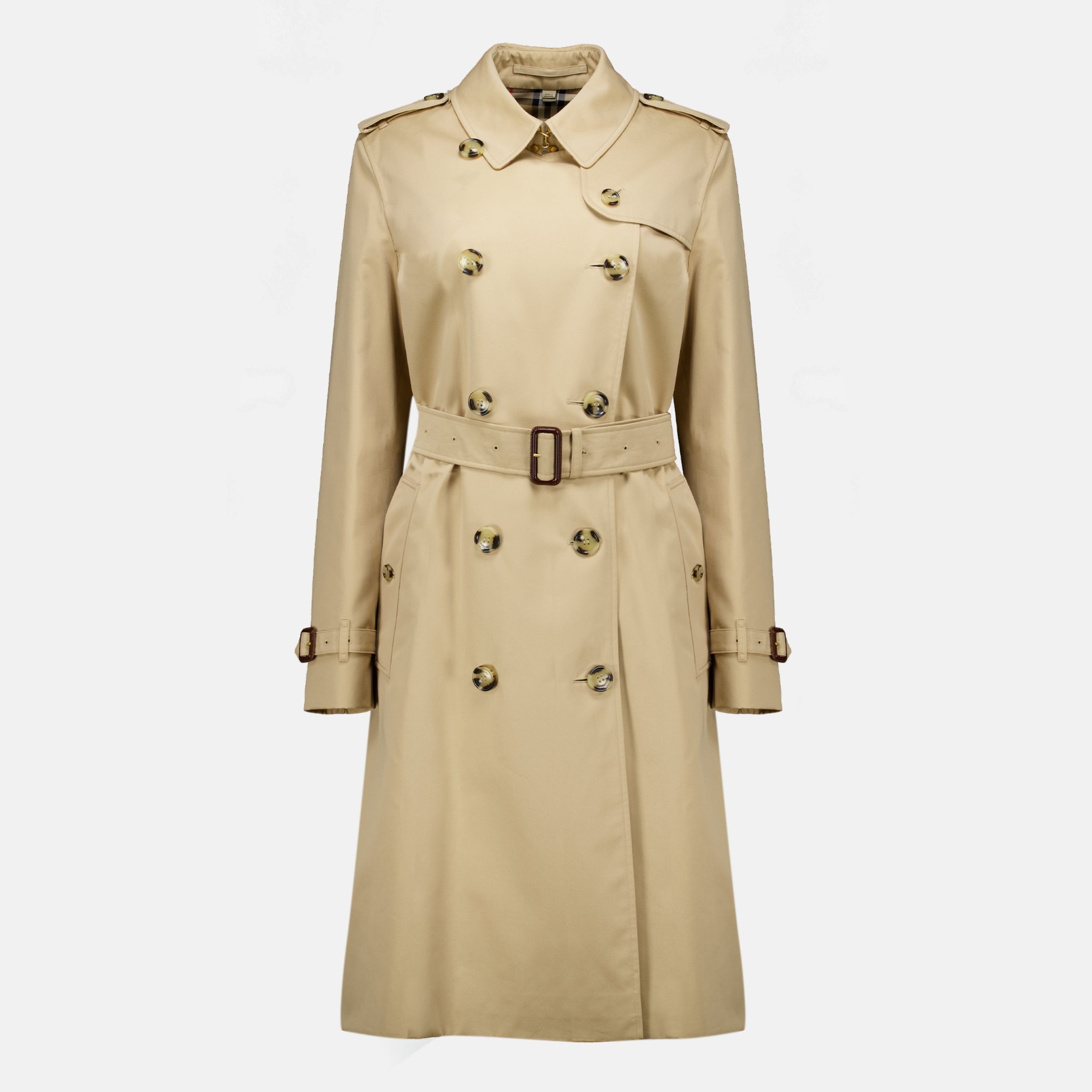 Manteaux Beige Long Heritage Trench Burberry Beige Femme