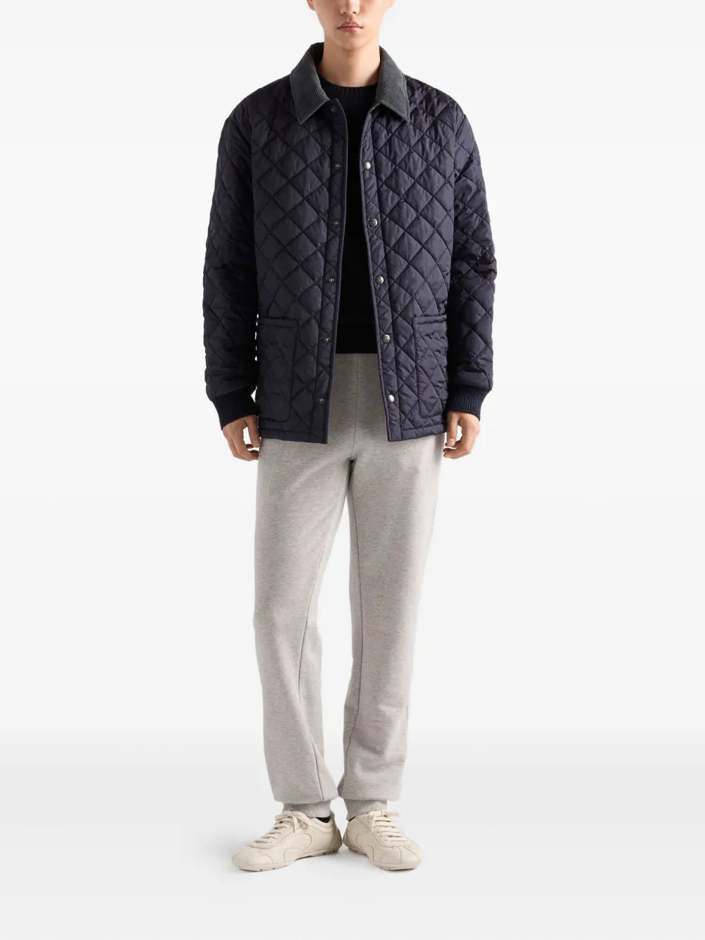 Image of the Prada Men's Quilted Jacket - Fall-Winter 2025 - Back View