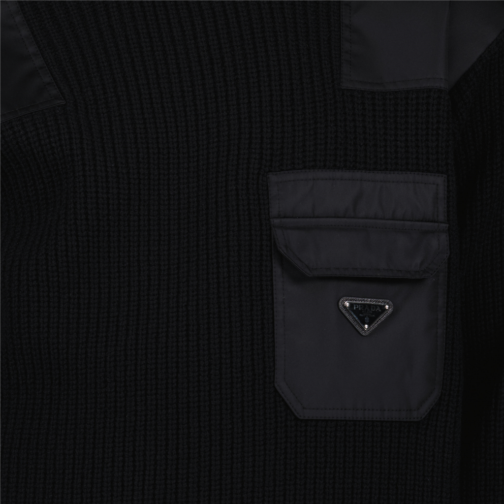 니트웨어 UMB392 S 222 11AP f0002 nero Prada 검은색 Homme