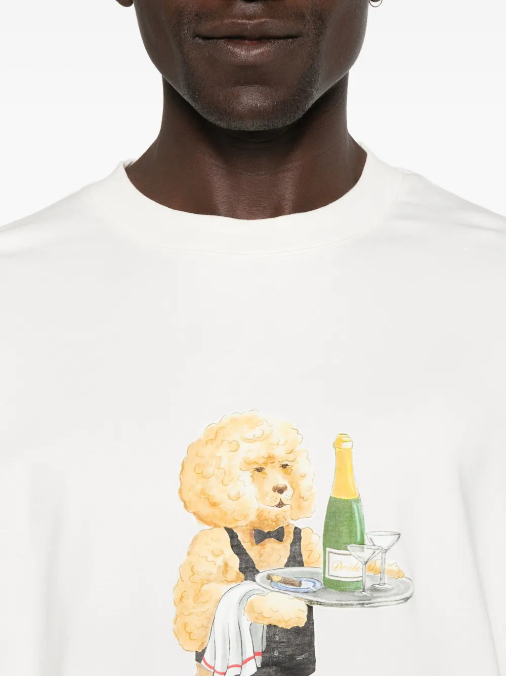Bild des Poodle T-Shirts von Drole De Monsieur für Herren - Herbst-Winter 2025 - Detailansicht_4