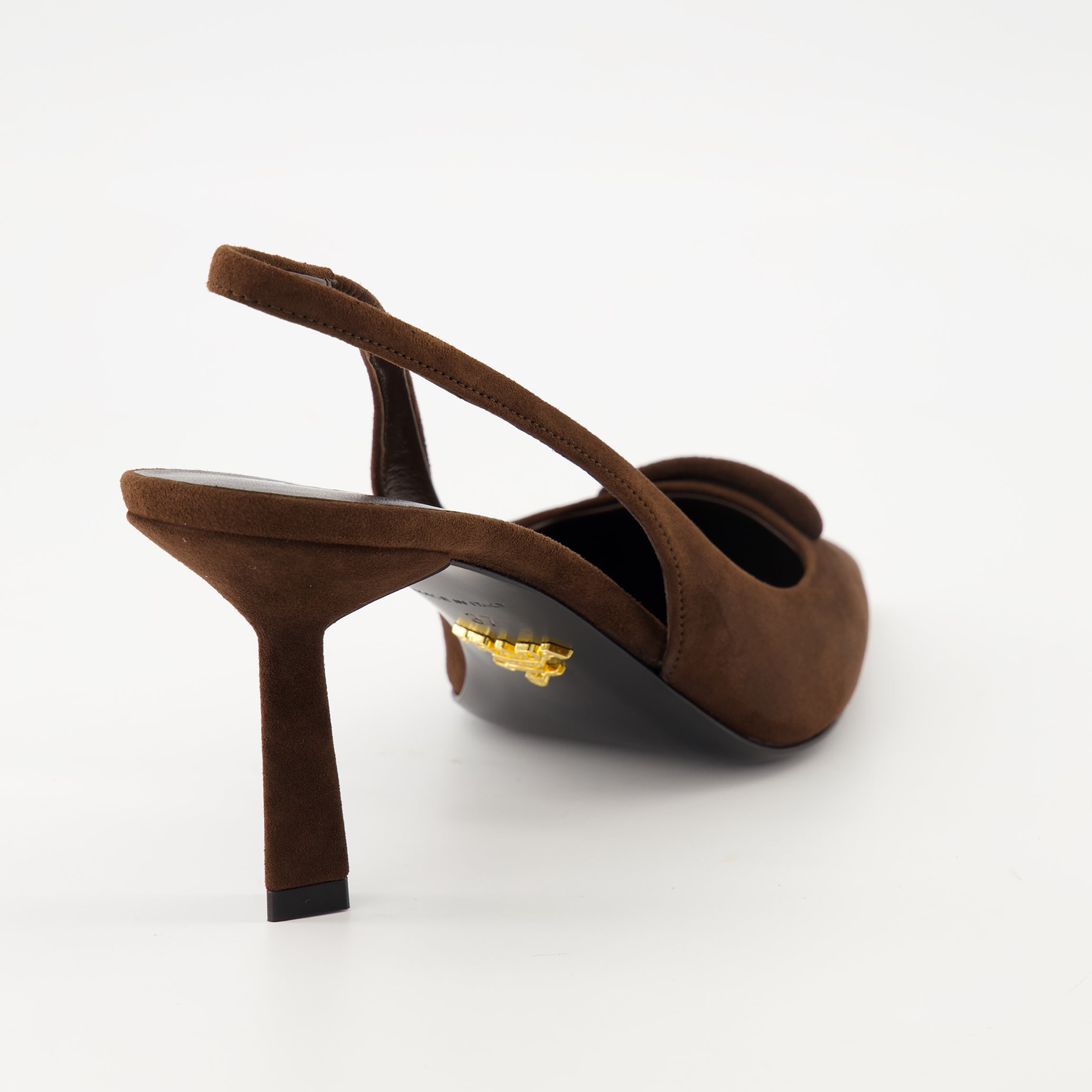 Image of the Prada Women's Suede Heels - Fall-Winter 2025 - Back view