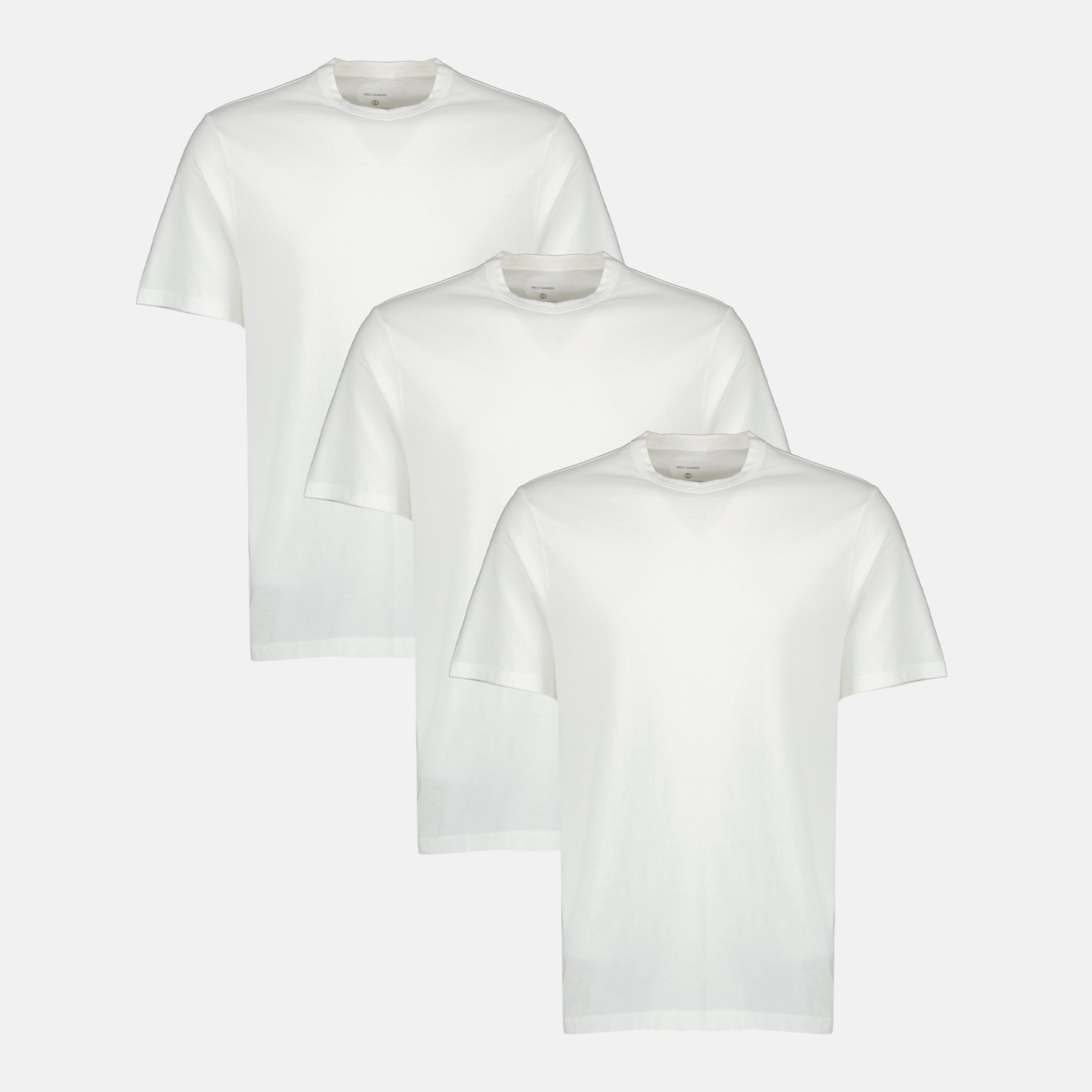 Image de l'article Lot de trois t-shits blanc en coton de la marque Officine Générale pour Homme - Saison Printemps-Été 2026 - Vue de Face