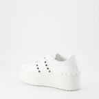 Sneaker Rockstud Plattform Sneakers Valentino Garavani Weiß Femme