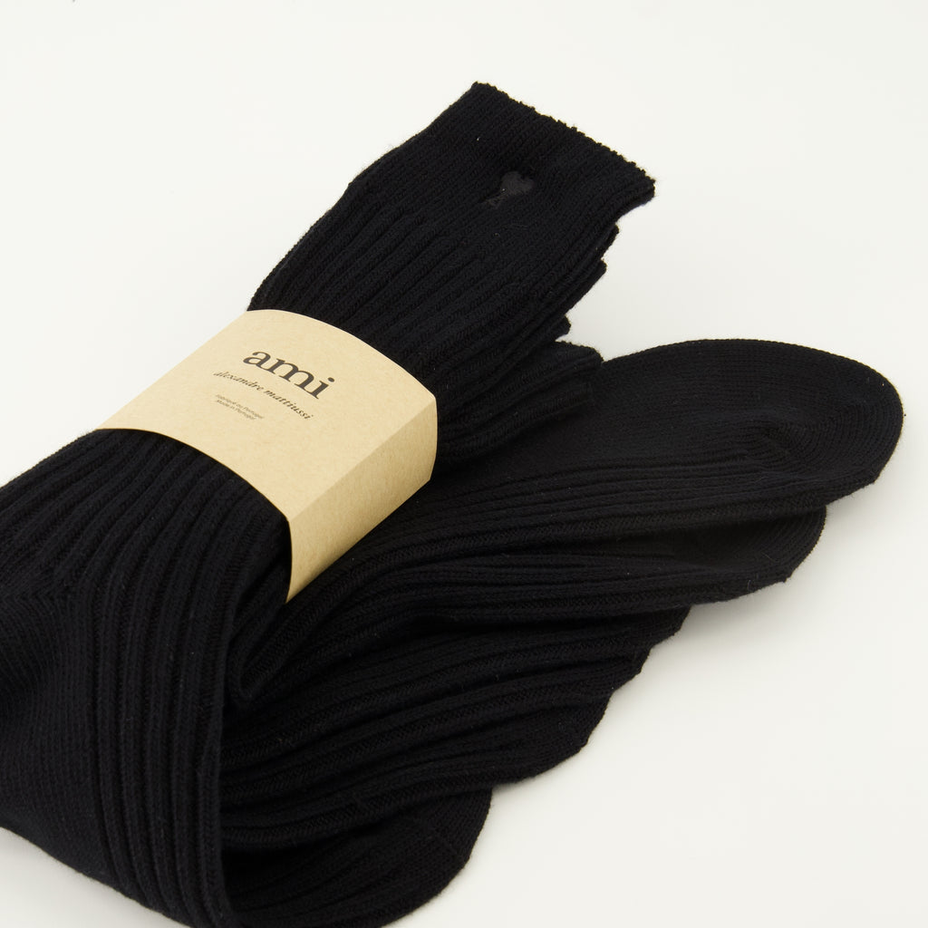 Image de l'article Lot de chaussettes Ami de Coeur de la marque Ami PARIS pour Unisex - Saison Automne-Hiver 2025 - Vue détaillée_1