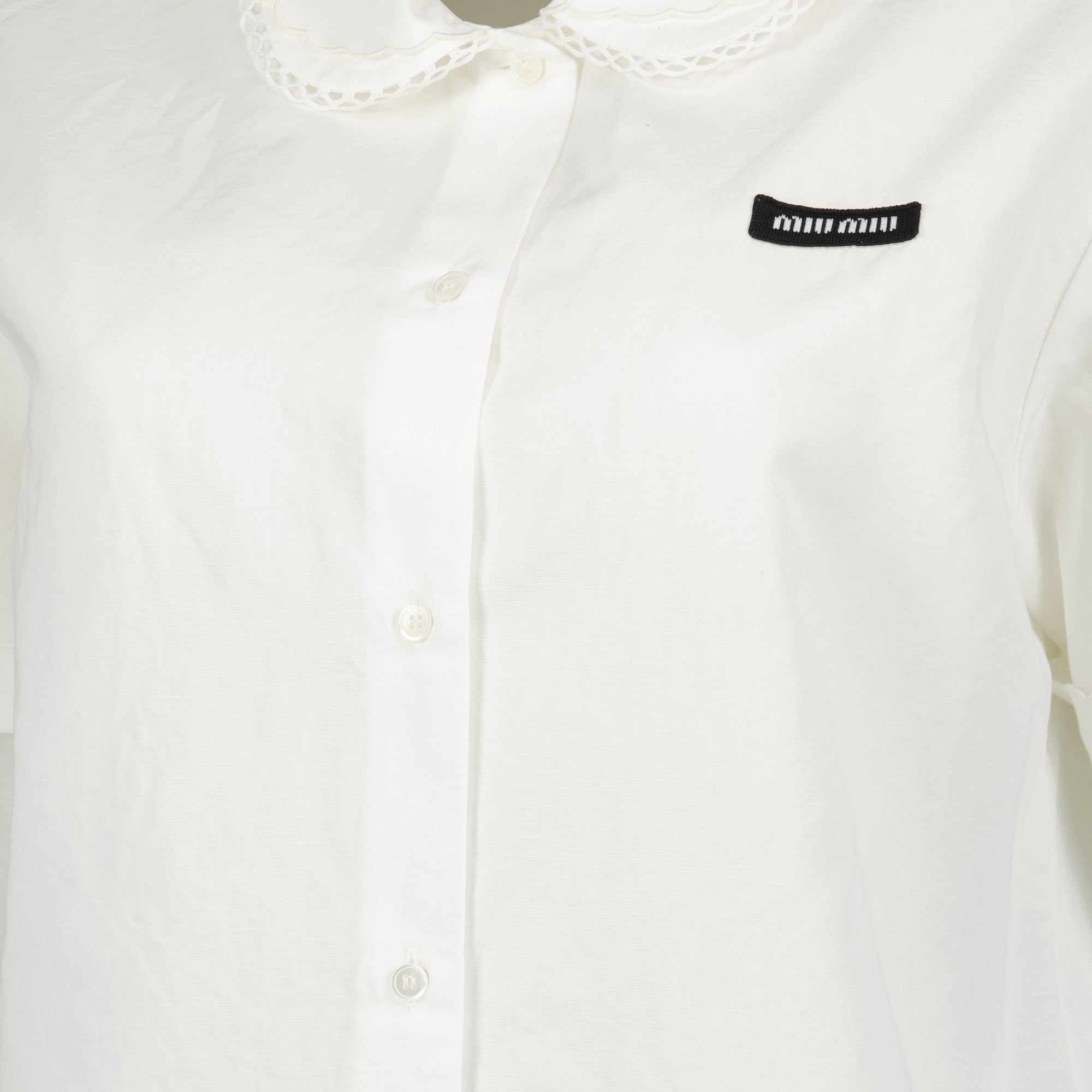 Chemises ホワイトポプリンシャツ Miu Miu Blanc Femme