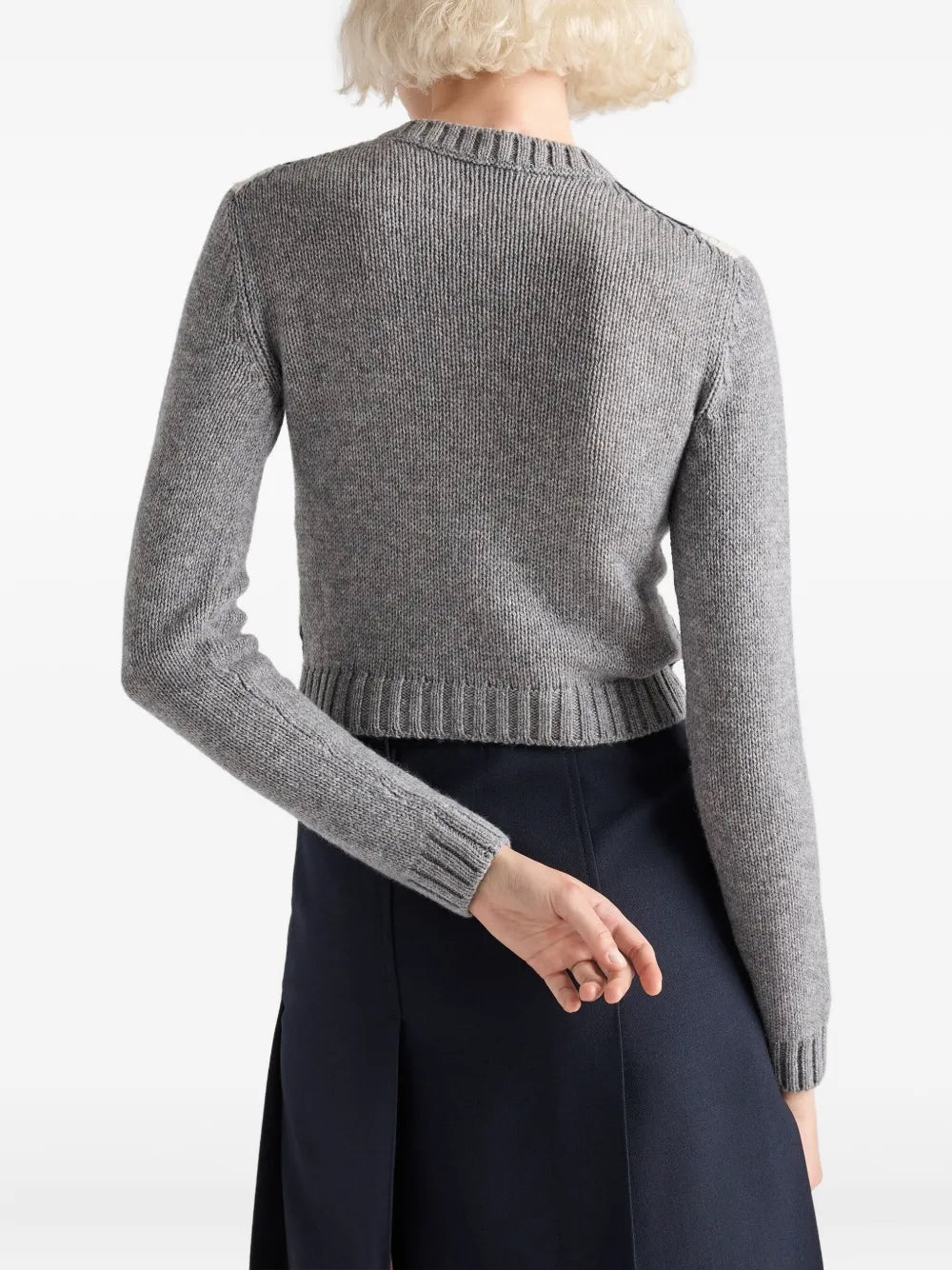 Image de l'article Cardigan en laine de la marque Prada pour Femme - Saison Automne-Hiver 2025 - Vue détaillée_4