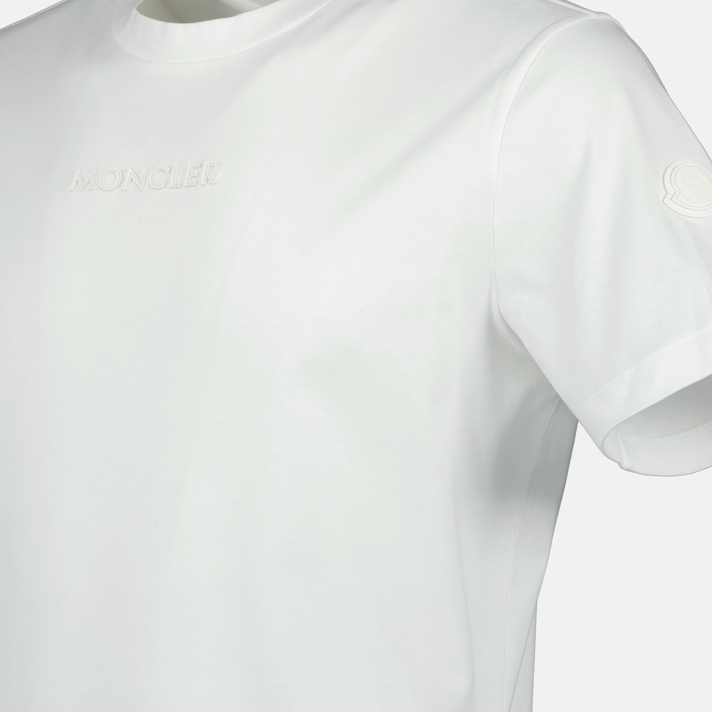 T-shirt T-shirt Bianca con Logo Moncler Bianco Homme