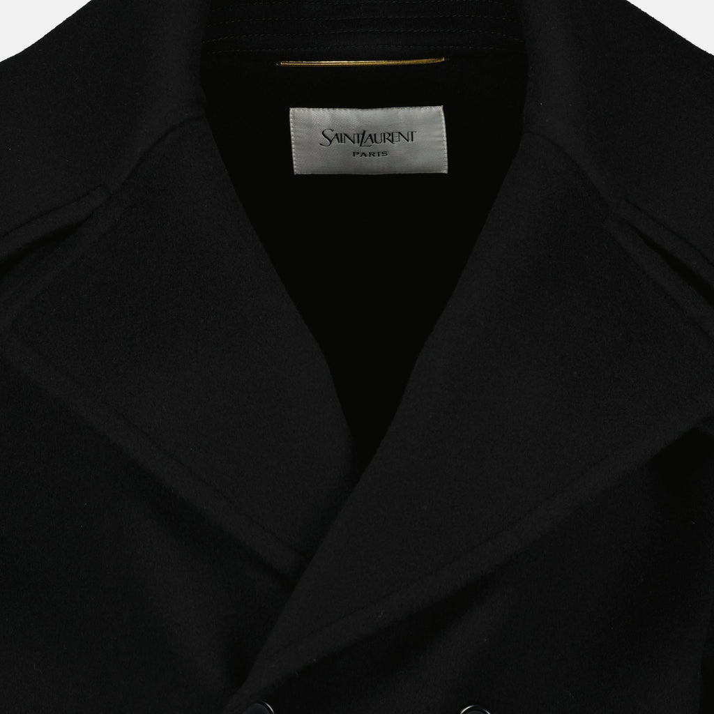 Imagen del abrigo de lana de Saint Laurent para mujer - Otoño-Invierno 2025 - Vista Detallada 1